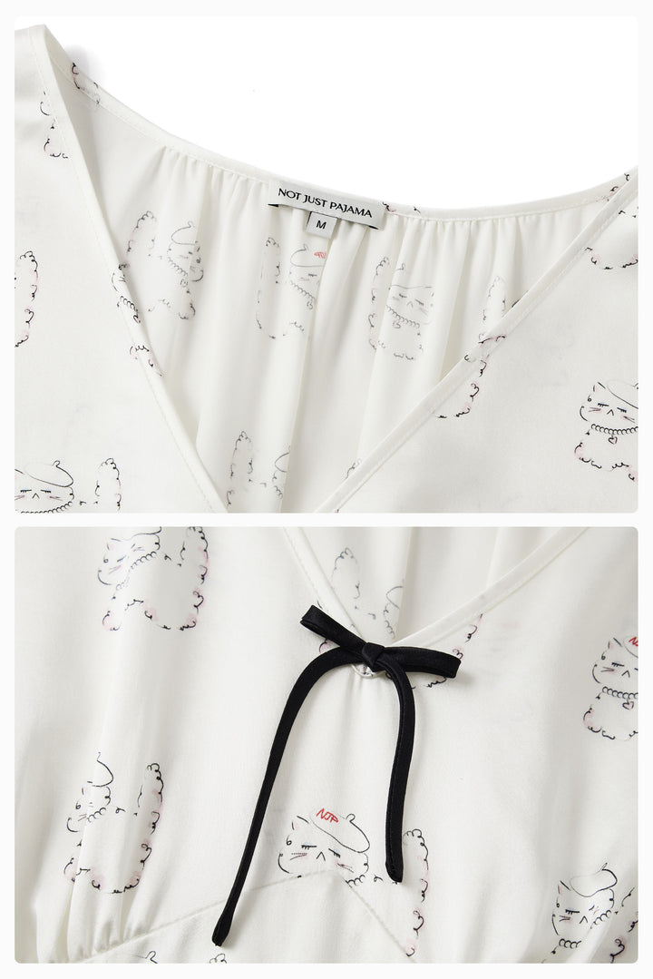 Kiki Pearl Cat 22 Momme Silk Nightdress