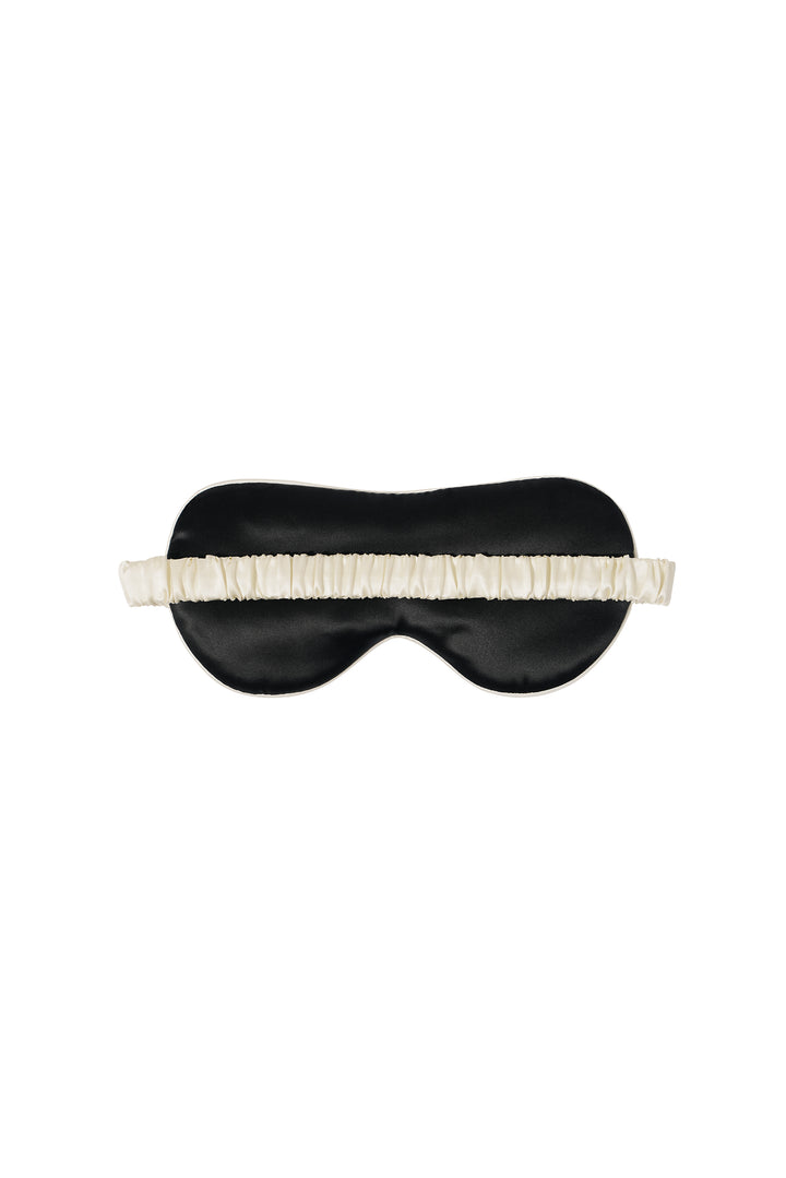 BUBU Kollektion Seiden-Schlafmaske – Rosa/Schwarz