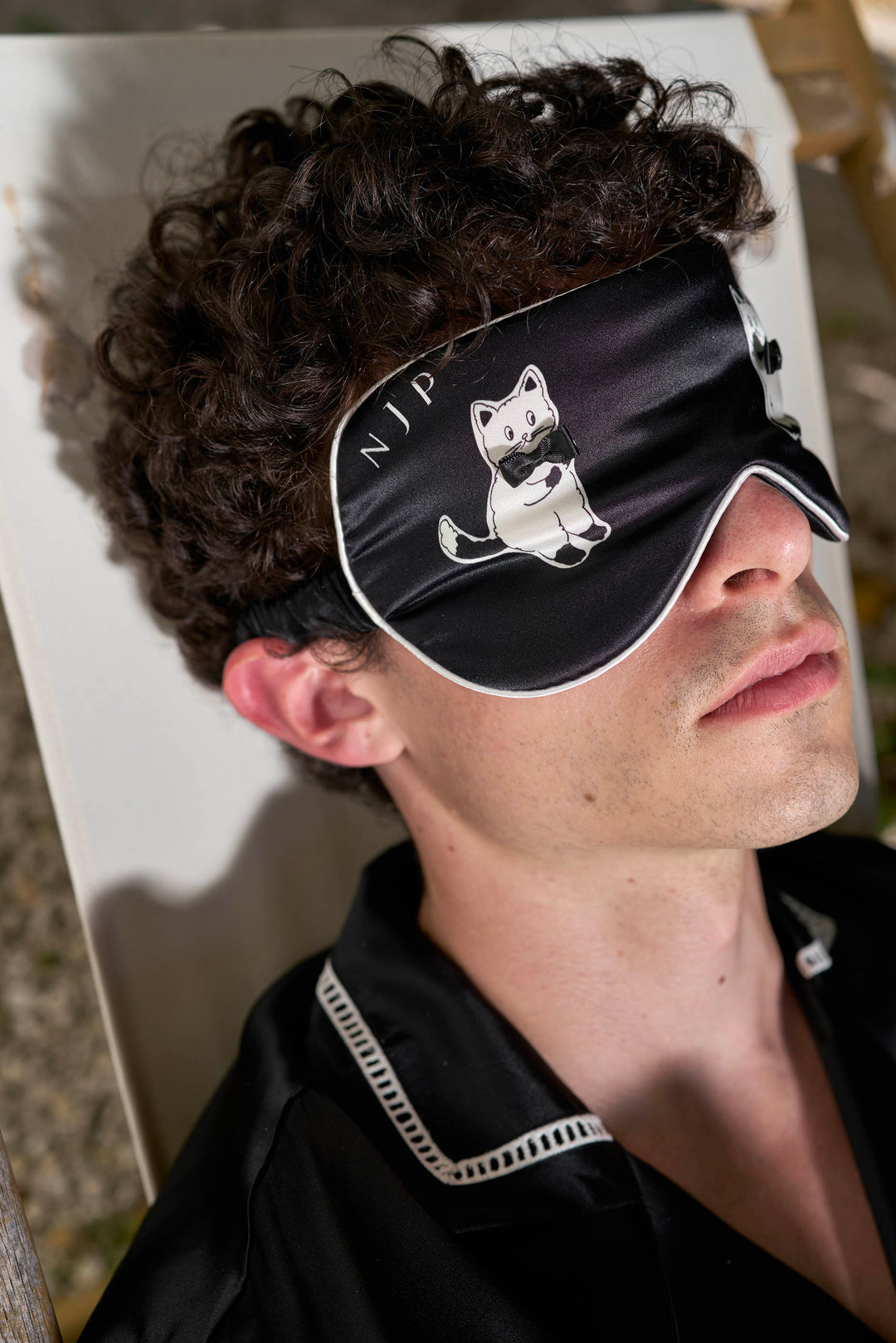 Milo Pearl Cat 22 Momme Silk Eye Mask