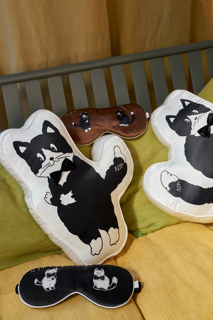 Milo Pearl Cat 22 Momme Silk Eye Mask