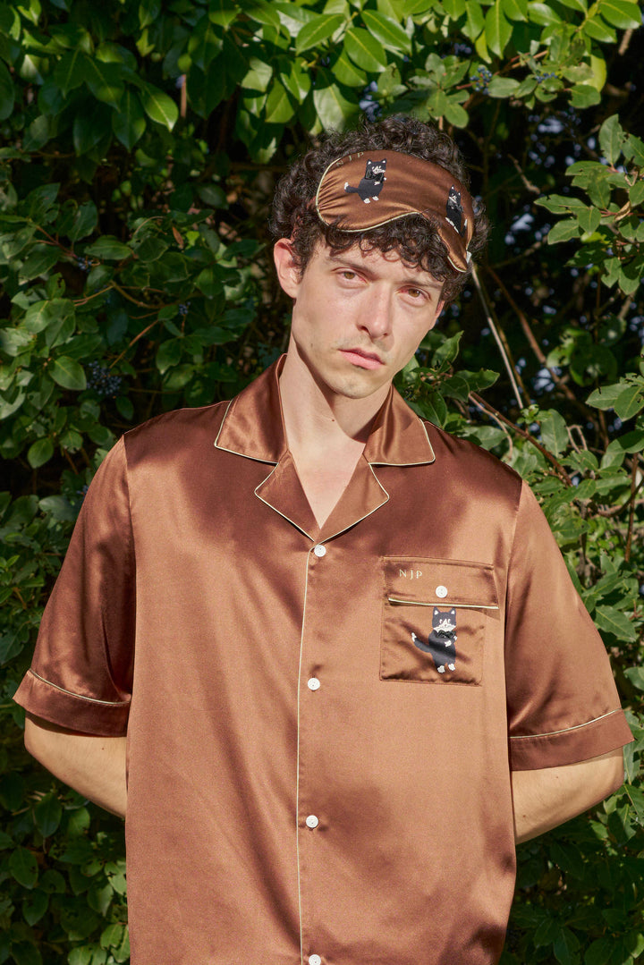 Milo Pearl Cat 22 Momme Silk Eye Mask