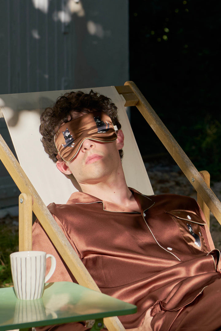 Milo Pearl Cat 22 Momme Silk Eye Mask