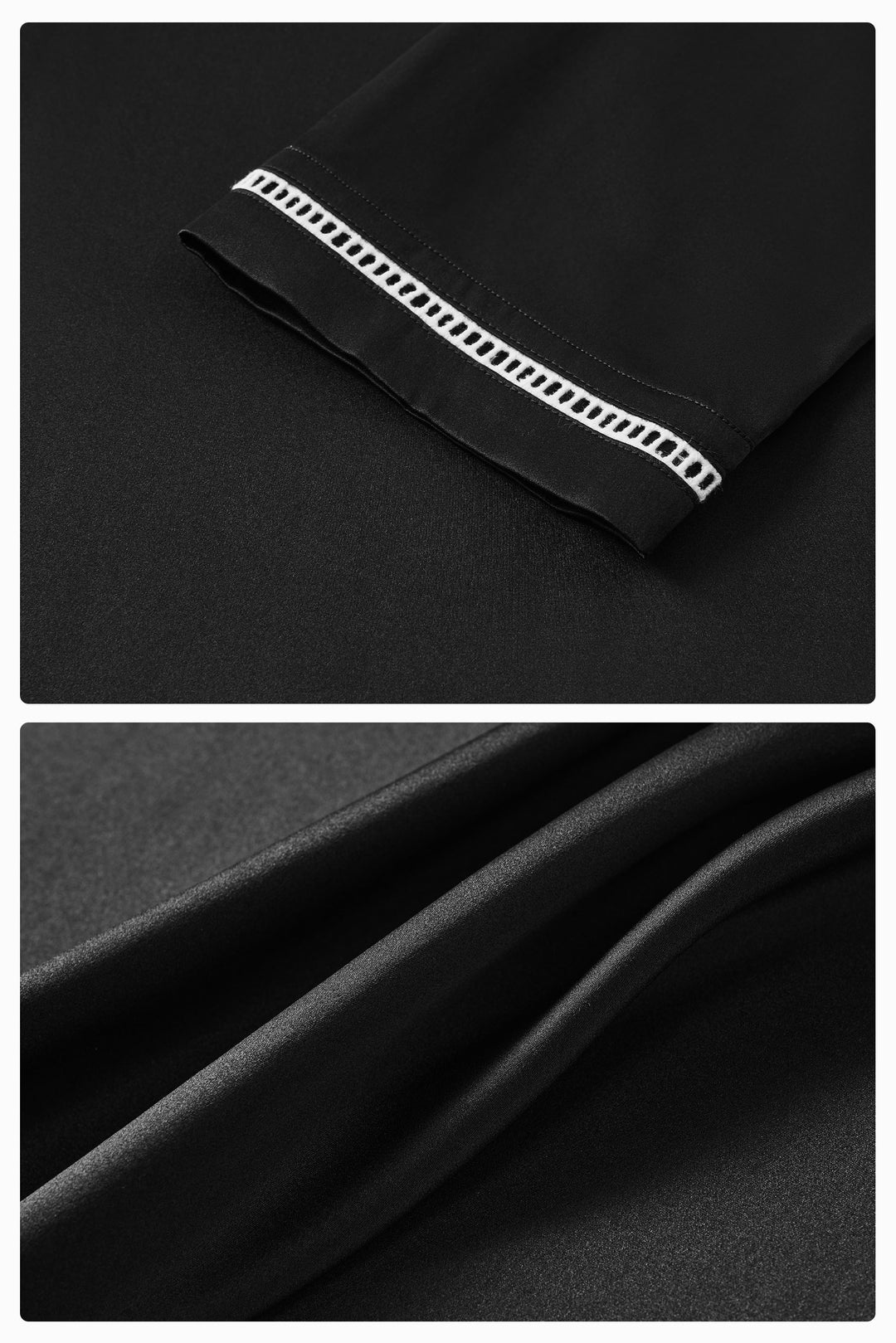 Milo 22 Momme Mulberry Silk Long Sleeve Pajama Set with Contrast Trim