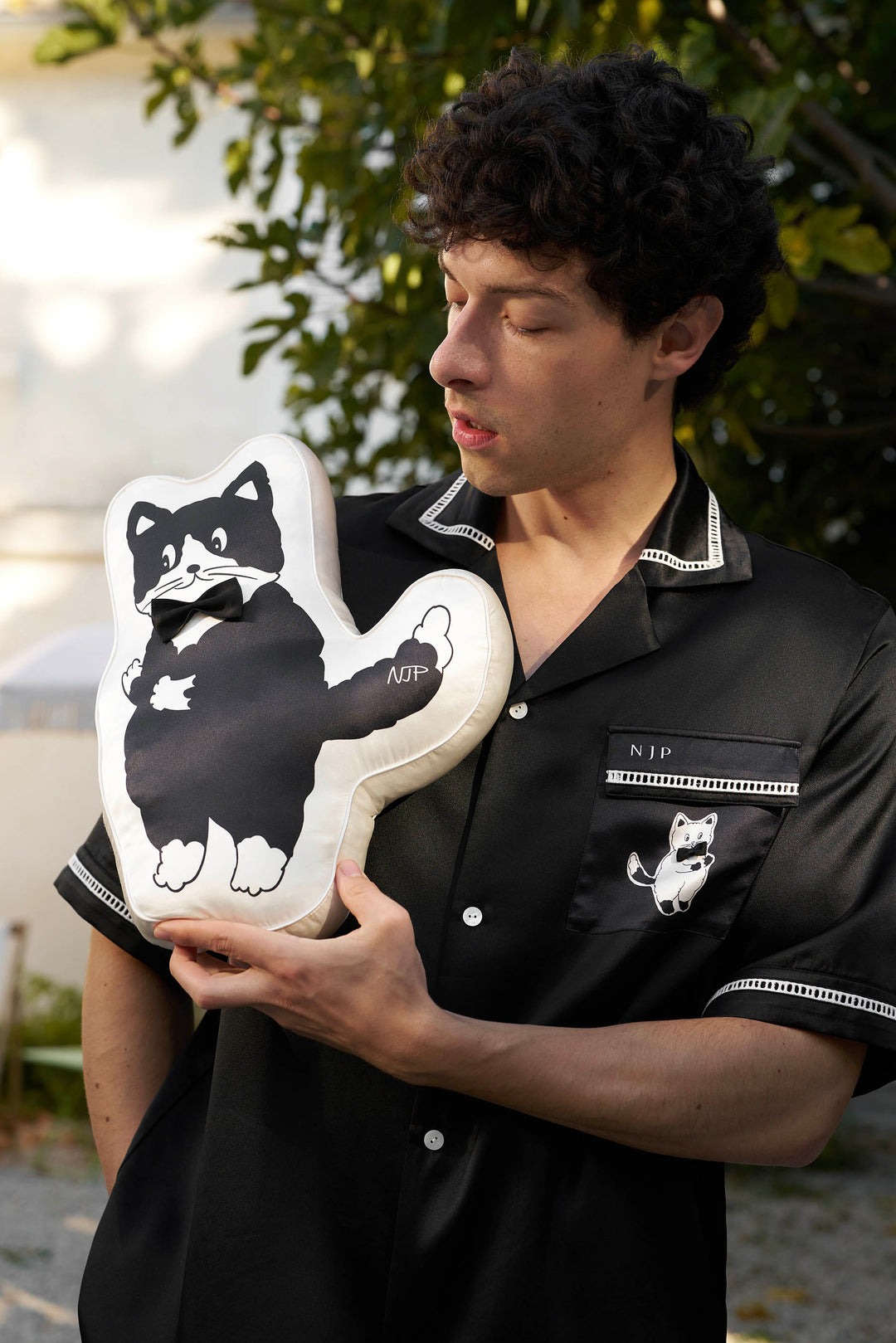 Milo 22 Momme Mulberry Silk Short Sleeve Pajama Set with Contrast Trim