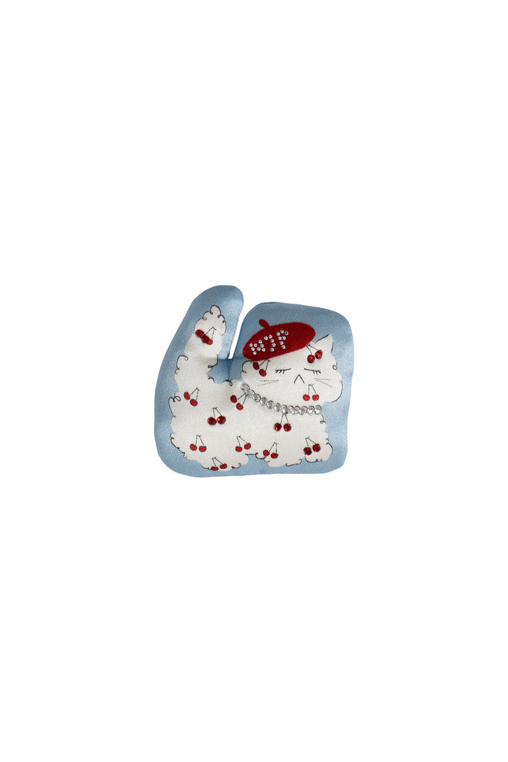 Kiki Cat Silk Hair Claw Clip in 100% mulberry silk by Not Just Pajama - image 5
