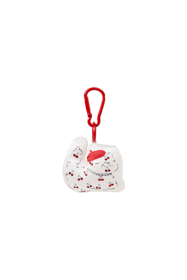 Small pouch with a red clip on a white background
