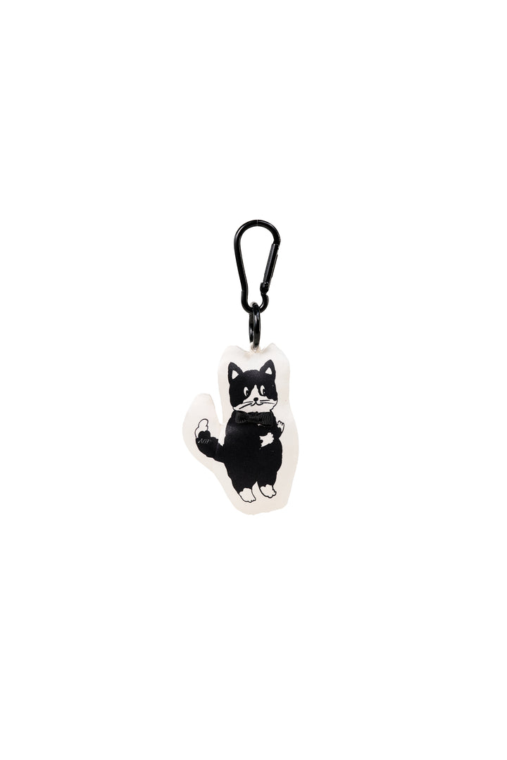 Milo Pearl Cat 22 Momme Silk Charm Keychain