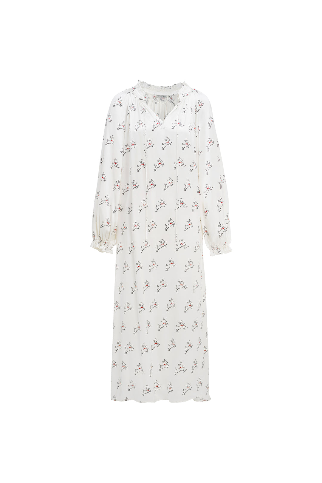 Bubbie 22 Momme Silk Printed Long Robe
