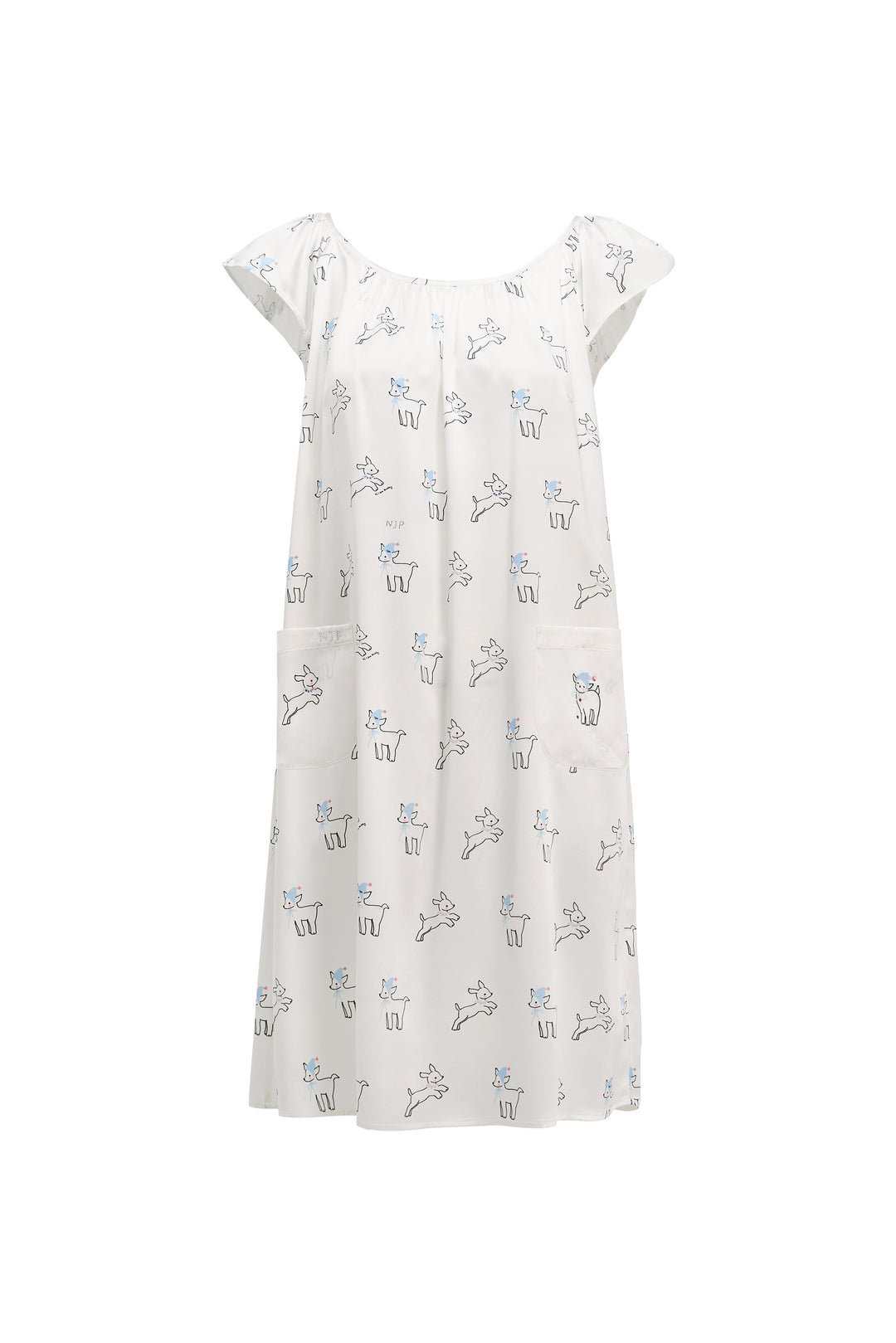 Bubbie 22 Momme Silk Printed Sleeveless Dress