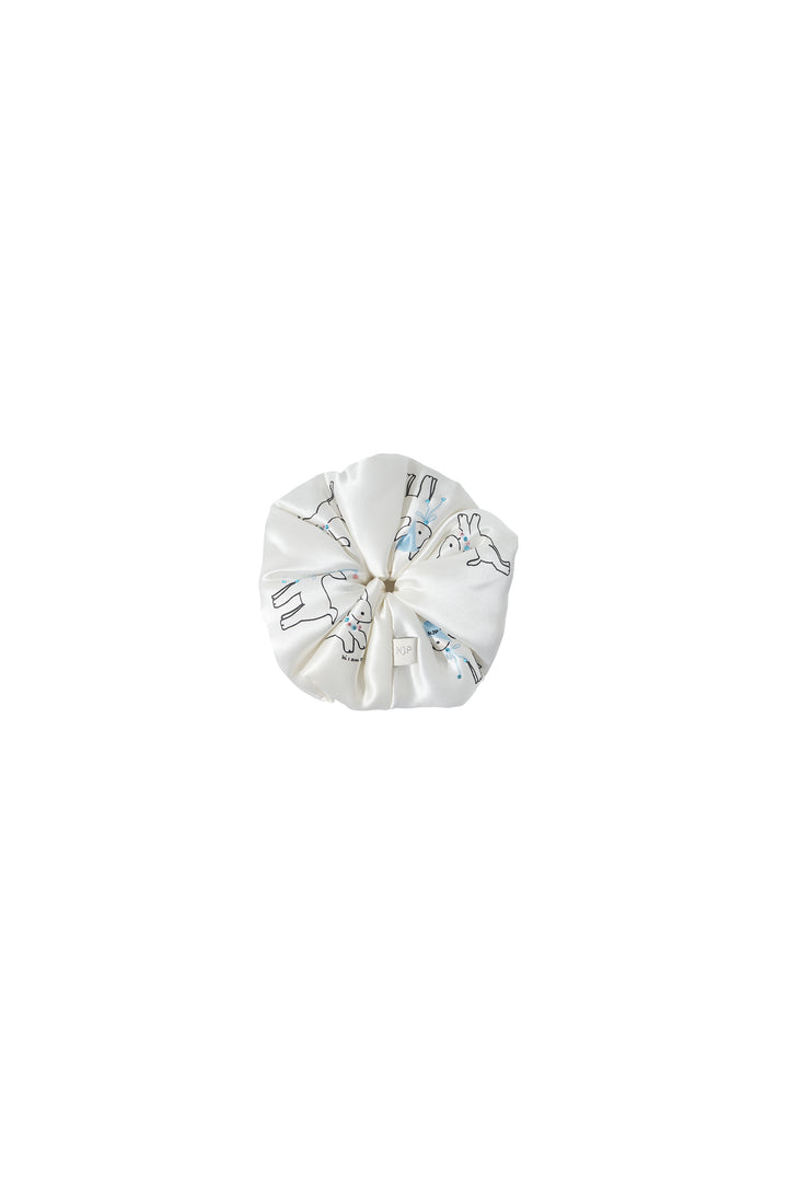 Bubbie 22 Momme Silk Printed Rhinestone Scrunchie