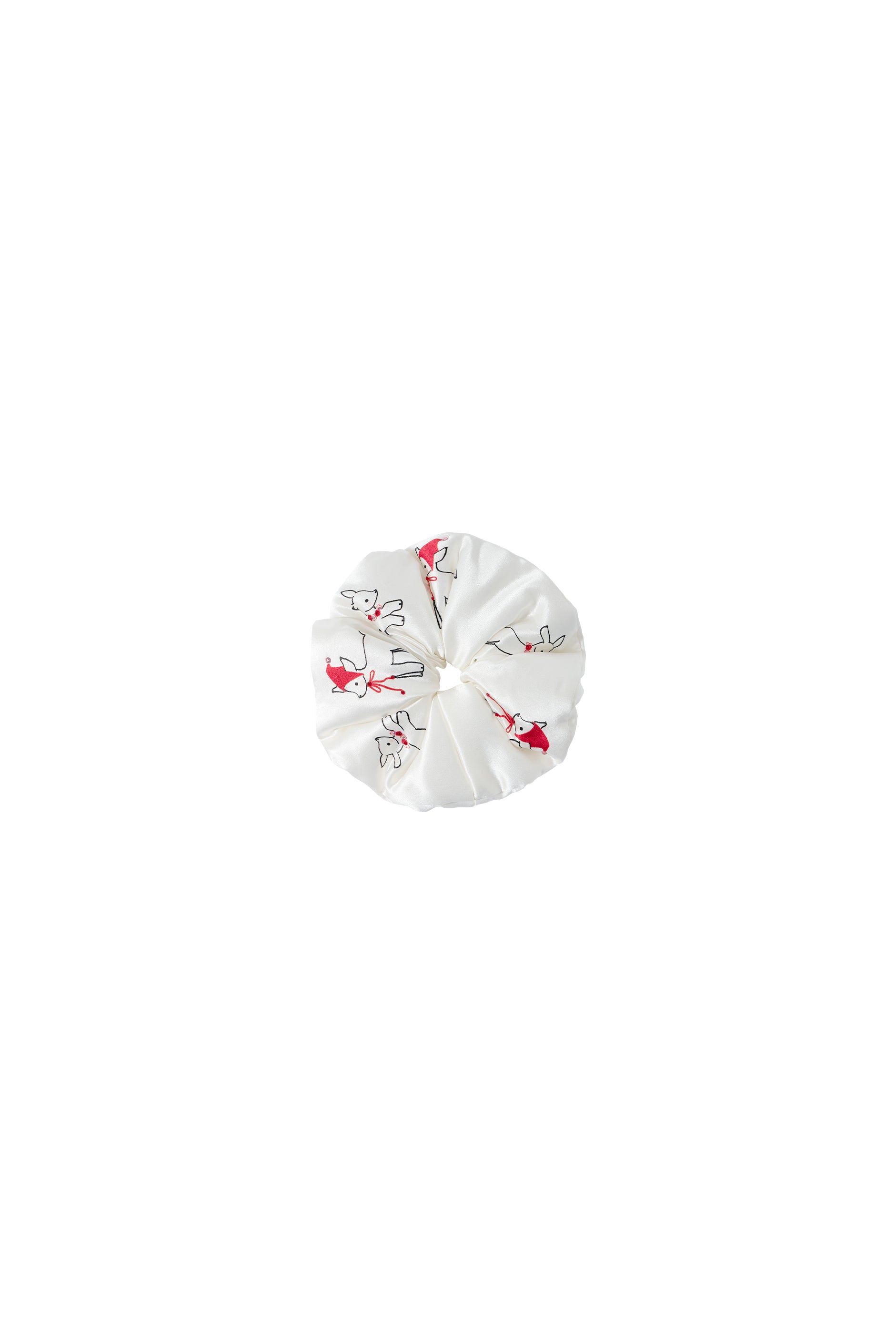 Bubbie 22 Momme Silk Printed Rhinestone Scrunchie
