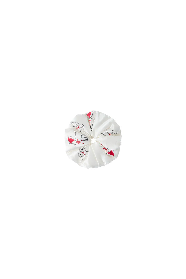 Bubbie 22 Momme Silk Printed Rhinestone Scrunchie