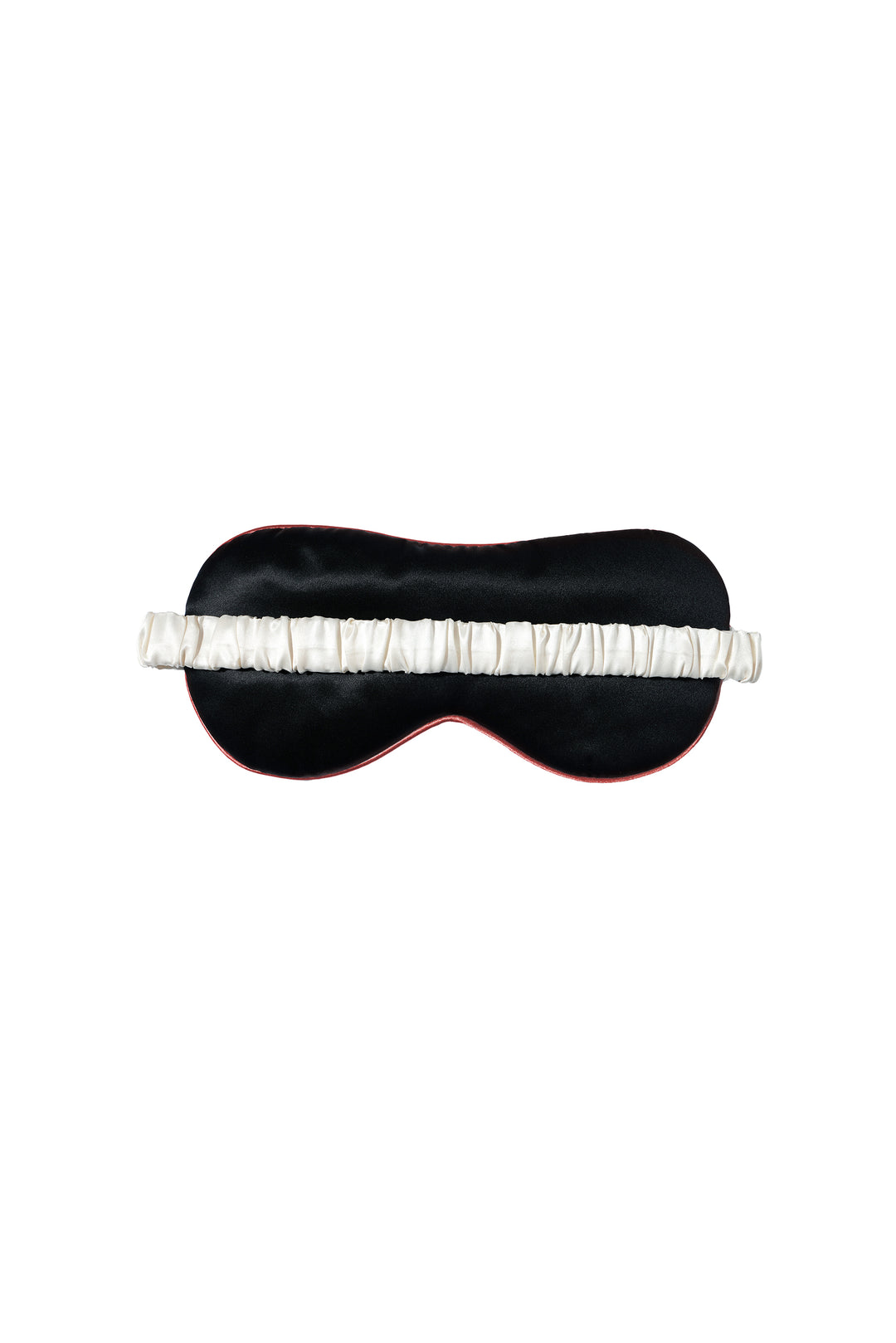 Bubbie 22 Momme Silk Printed Rhinestone Pom-Pom Eye Mask