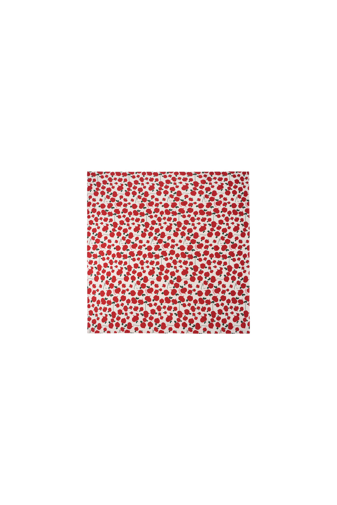 Farm Edit Red Turnip Print 22 Momme Silk Square Scarf