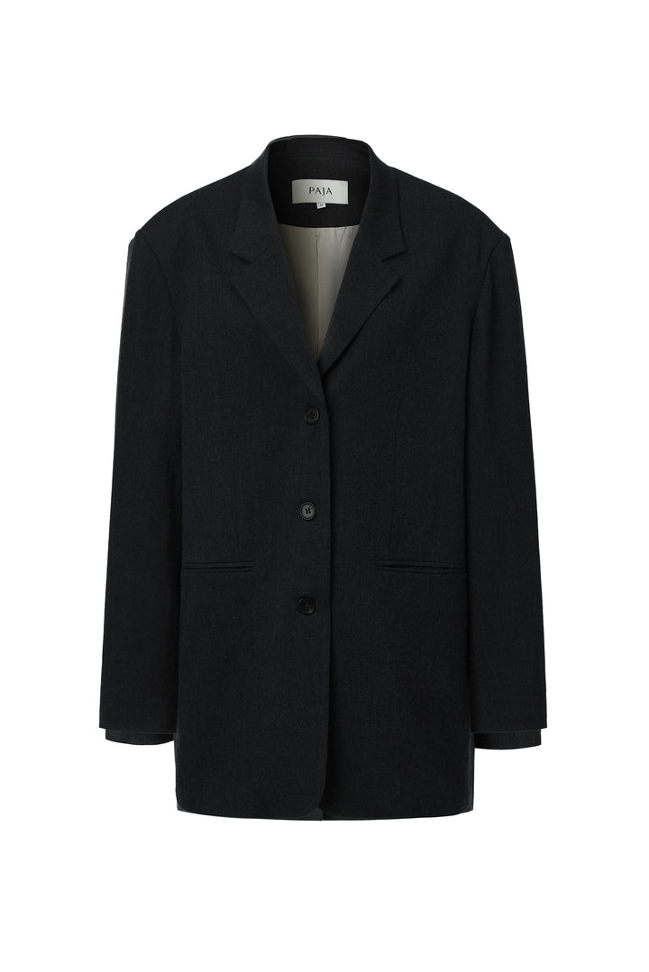 PAJA Farm Edit Classic Wool Blazer - Black