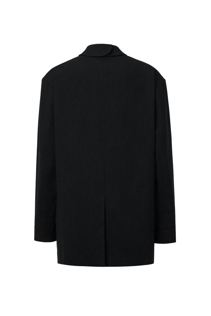PAJA Farm Edit Classic Wool Blazer - Black
