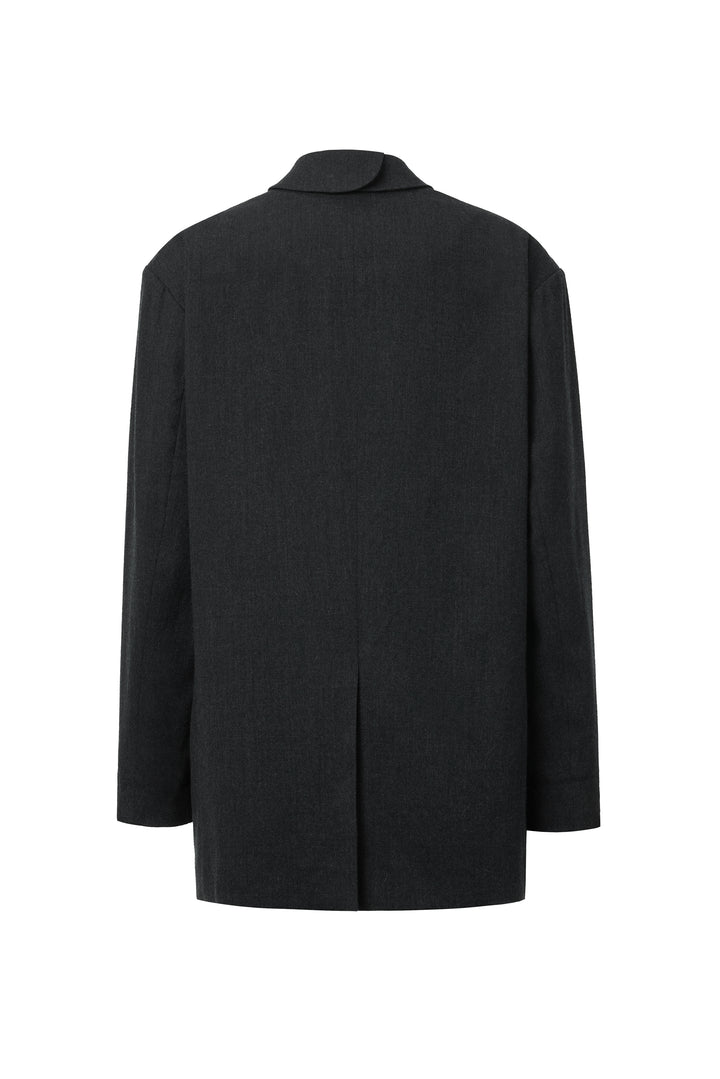 PAJA Farm Edit Classic Wool Blazer - Grey