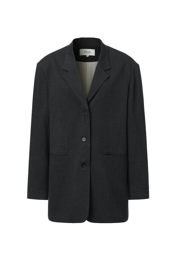 PAJA Farm Edit Classic Wool Blazer - Black