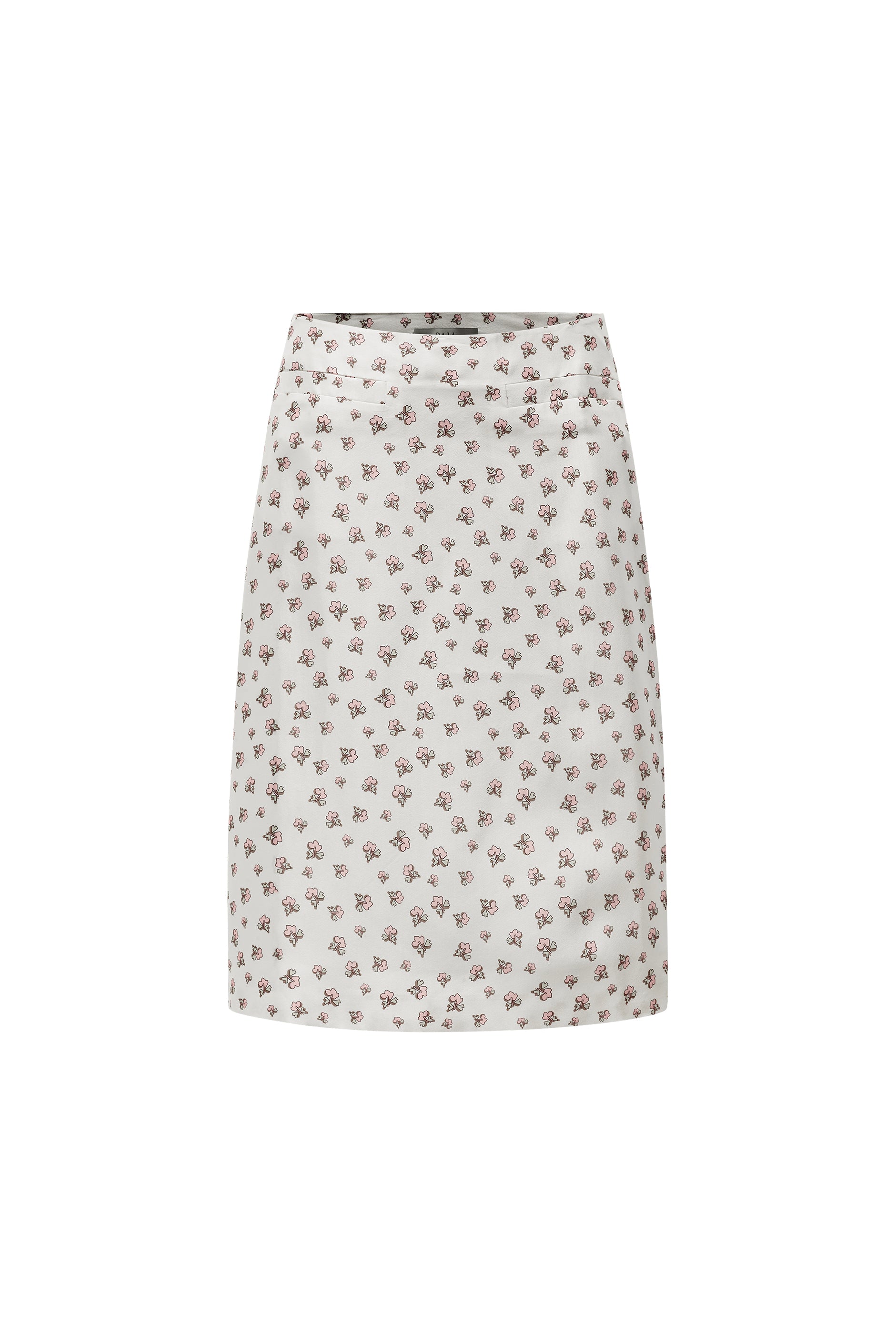 PAJA Farm Edit Dupion Silk Floral Print Midi Skirt - White – Not