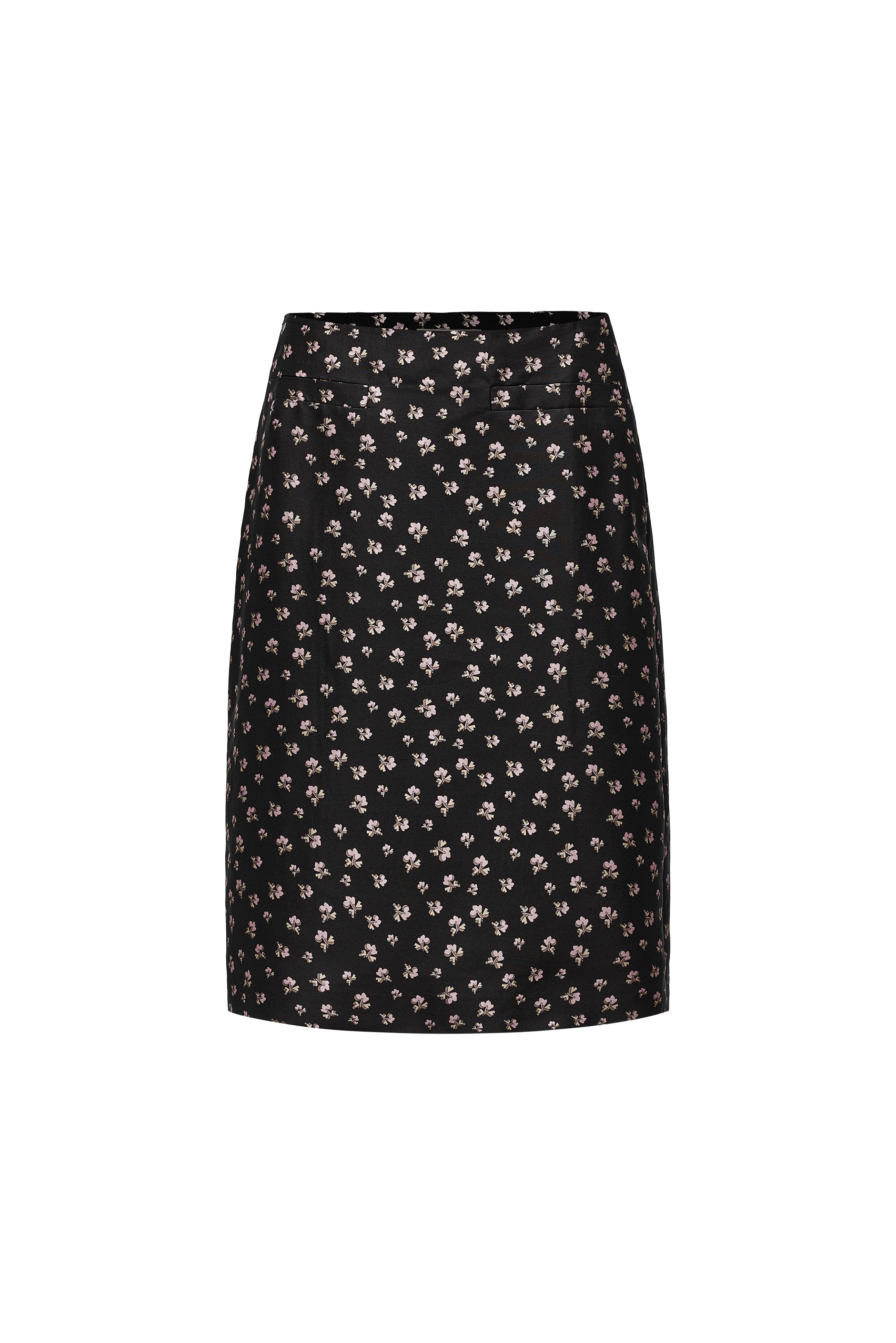 PAJA Farm Edit Dupion Silk Floral Print Midi Skirt - Black – Not