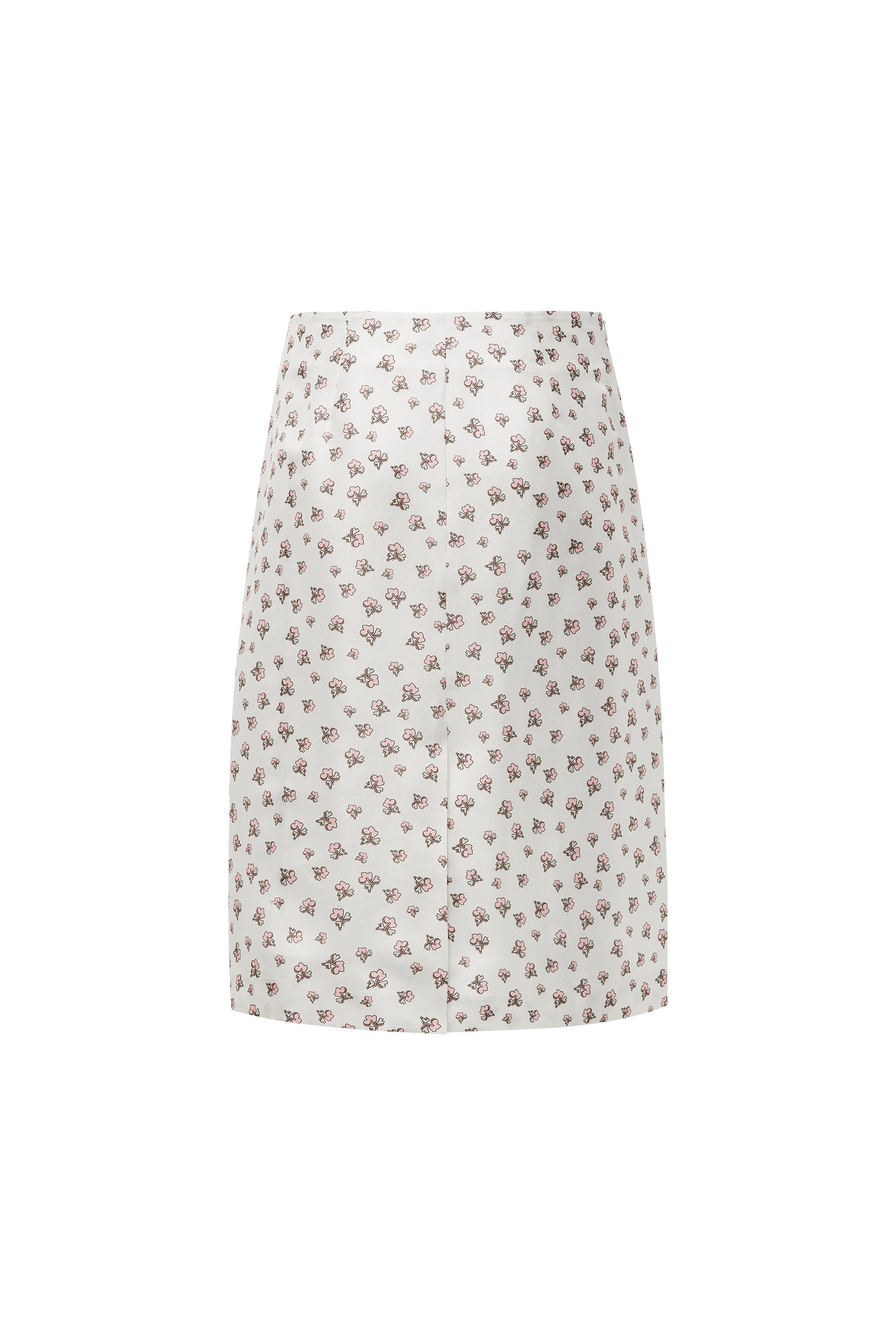 PAJA Farm Edit Dupion Silk Floral Print Midi Skirt - White – Not