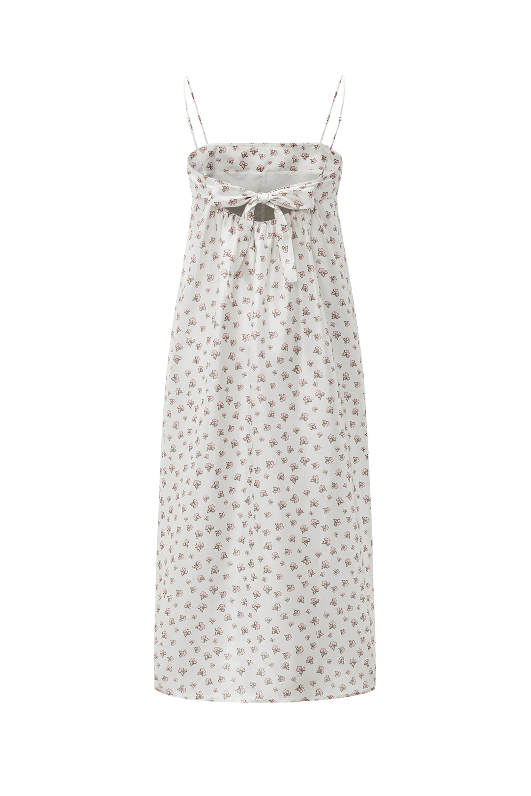 PAJA Farm Edit Dupion Silk Floral Print Maxi Dress - White