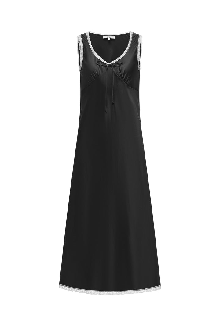 PAJA Farm Edit Silk Bias-Cut Lace Dress