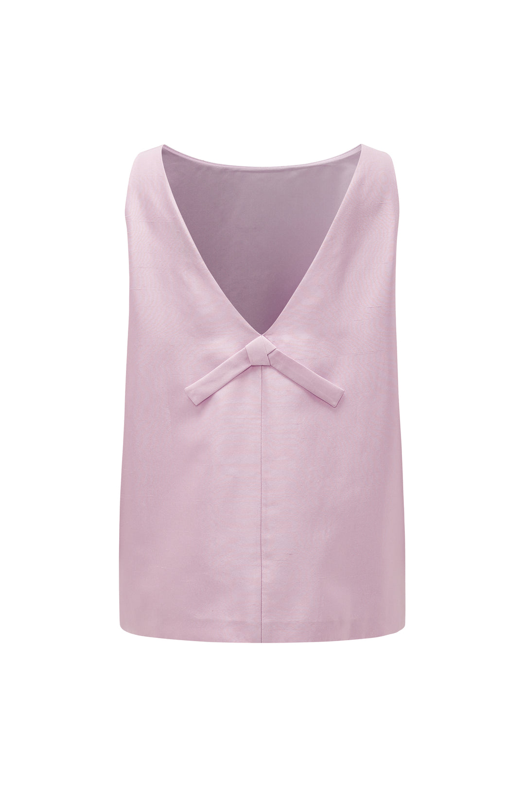 PAJA Farm Edit Dupion Silk Deep V-Back Top - Pink