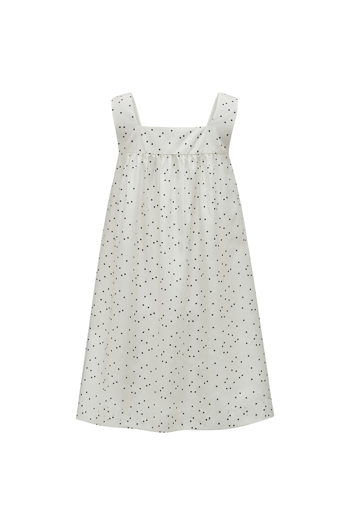 White Silk dress with subtle pattern on a white background