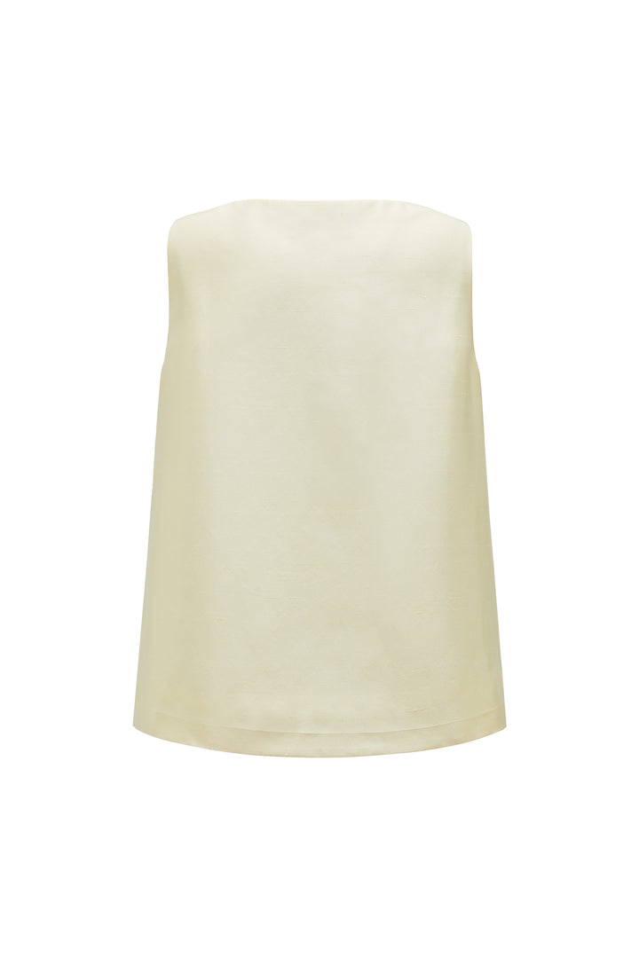 PAJA Out After Brunch Mulberry Silk Sleeveless A-Line Top