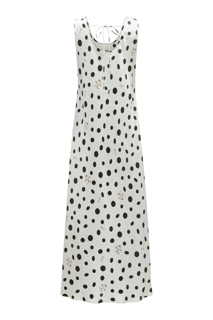 PAJA Out After Brunch Mulberry Silk U-Neck Maxi Dress in 100% mulberry silk by Not Just Pajama - image 8