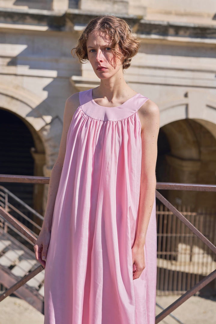 PAJA Out After Brunch Silk Sleeveless Maxi Dress | Summer Vacation Dress in 100% mulberry silk by Not Just Pajama - image 4