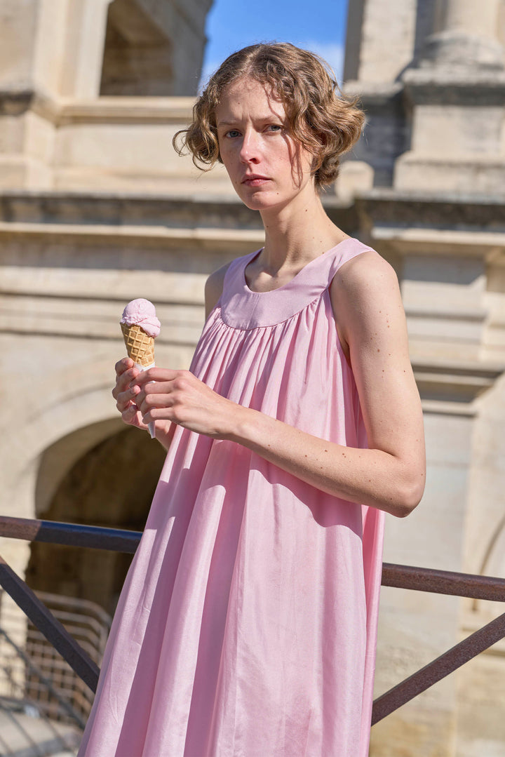 PAJA Out After Brunch Silk Sleeveless Maxi Dress | Summer Vacation Dress in 100% mulberry silk by Not Just Pajama - image 5