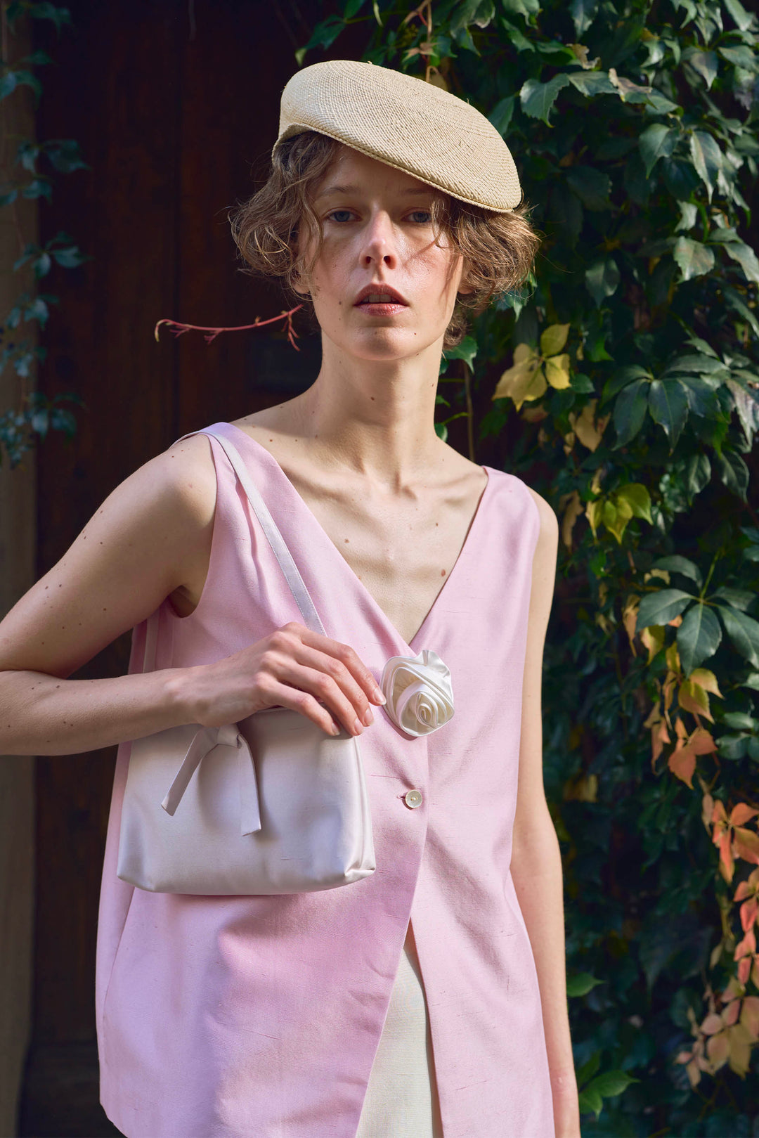 PAJA Out After Brunch Reversible Mulberry Silk Floral Vest Top