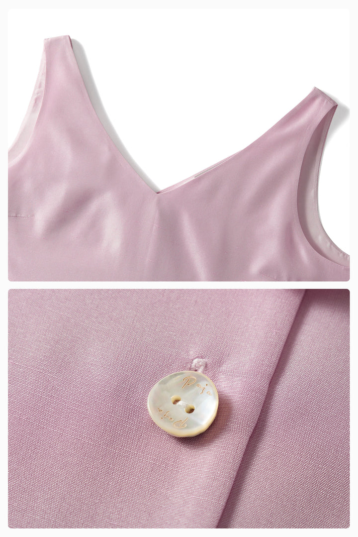 PAJA Out After Brunch Reversible Mulberry Silk Floral Vest Top