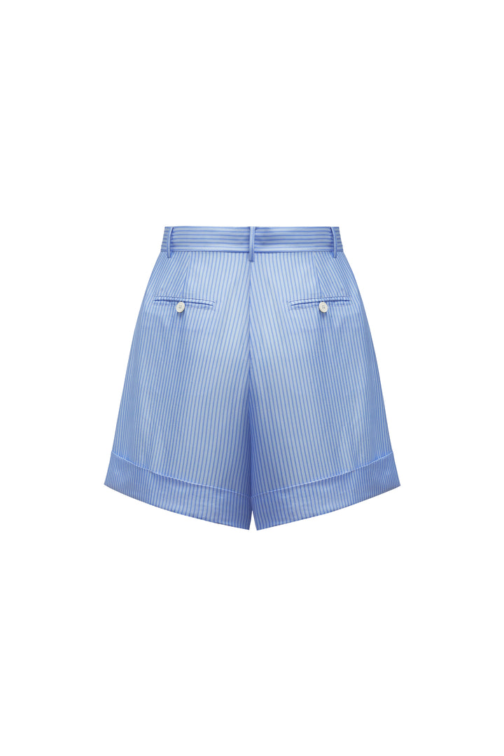 PAJA Out After Brunch Mulberry Silk High-Waisted Shorts