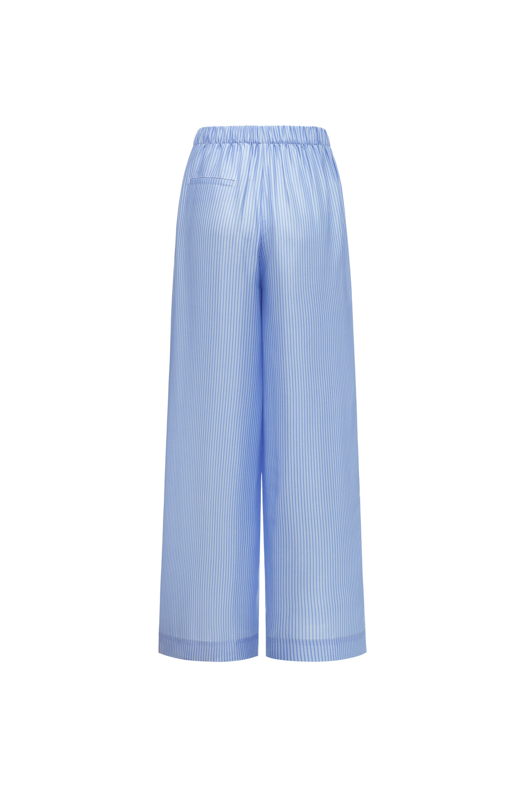 PAJA Out After Brunch Mulberry Silk Striped Wide-Leg Pants