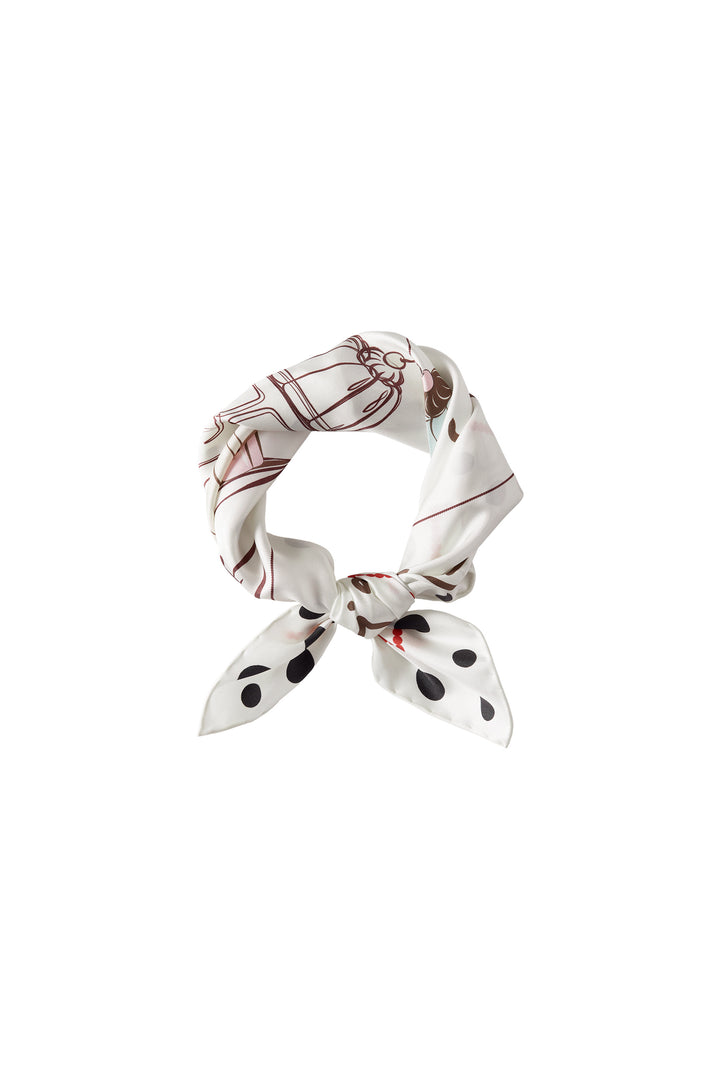 PAJA Out After Brunch Mulberry Silk Scarf