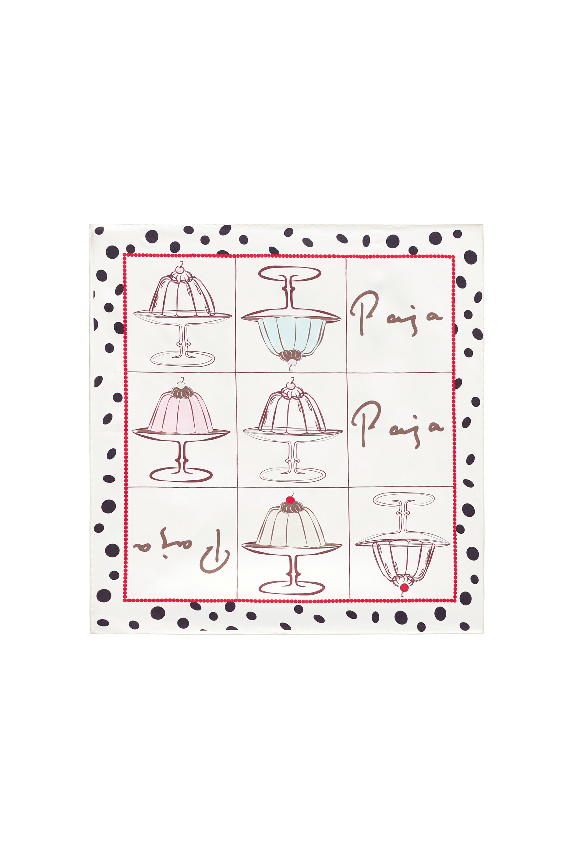 PAJA Out After Brunch Mulberry Silk Scarf