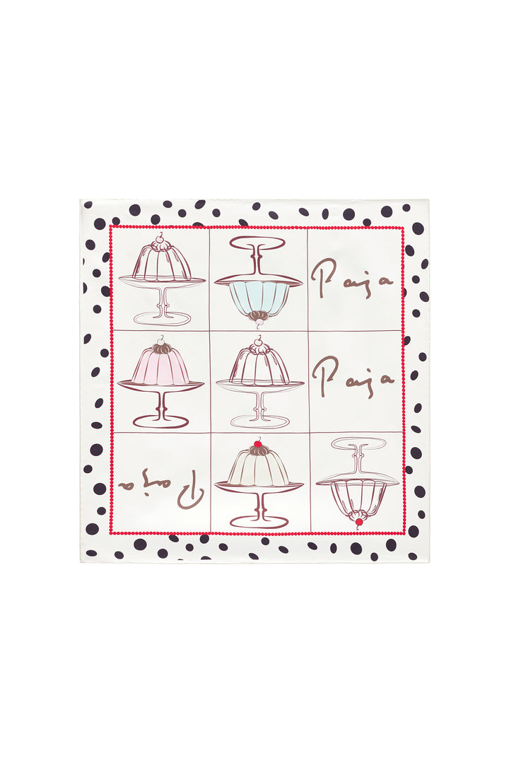 PAJA Out After Brunch Mulberry Silk Scarf