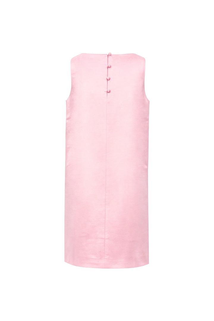 My Party 35 Momme Silk Wool Bow Sleeveless Dress