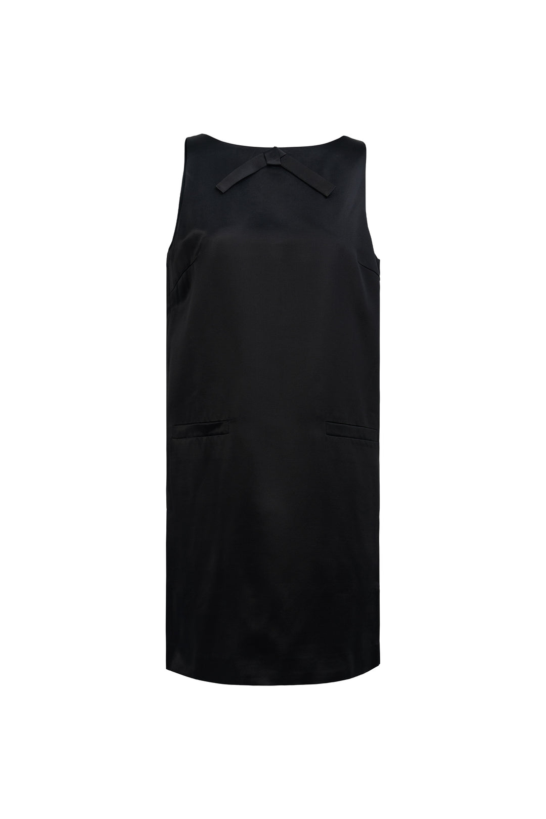 My Party 35 Momme Silk Wool Bow Sleeveless Dress