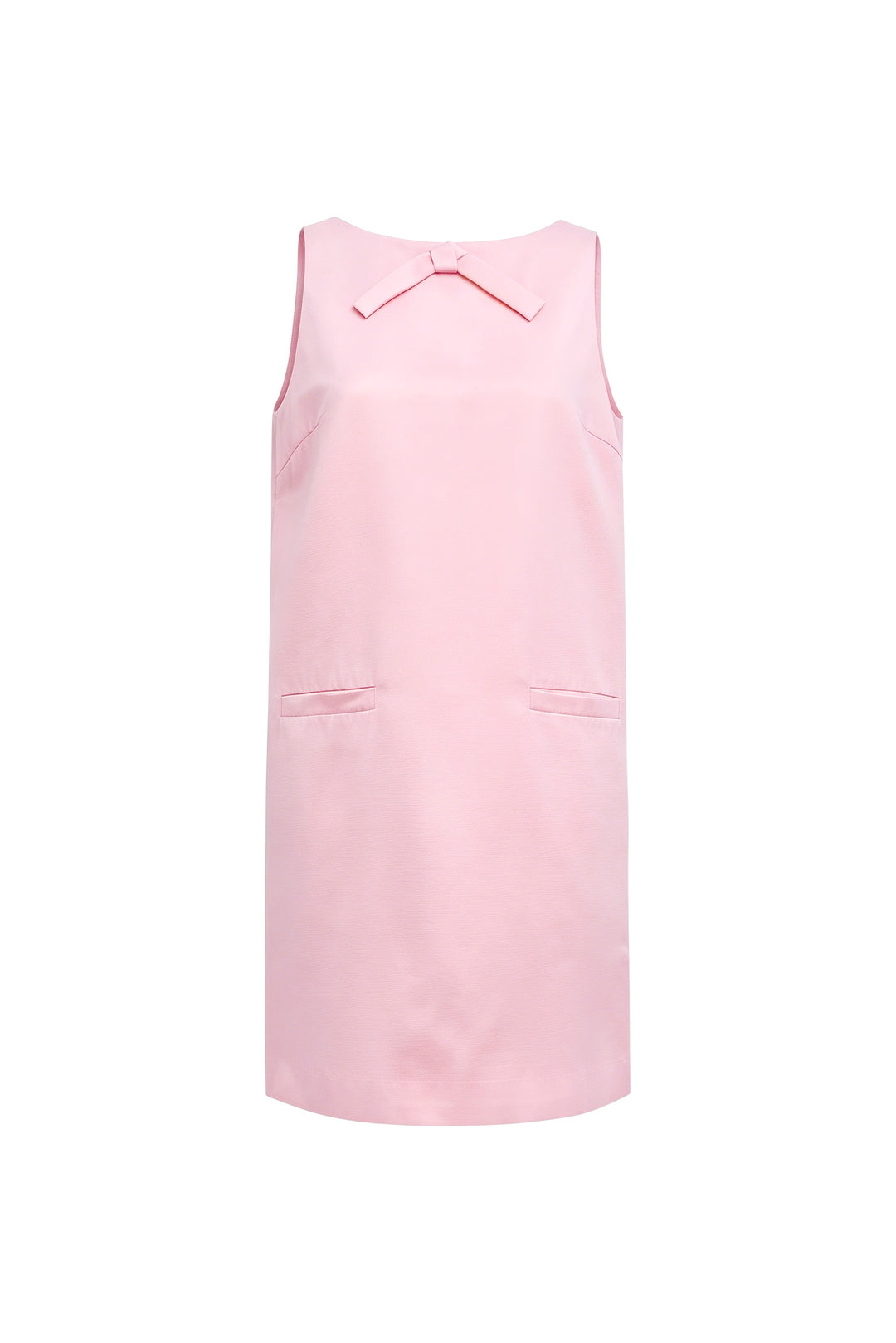 My Party 35 Momme Silk Wool Bow Sleeveless Dress