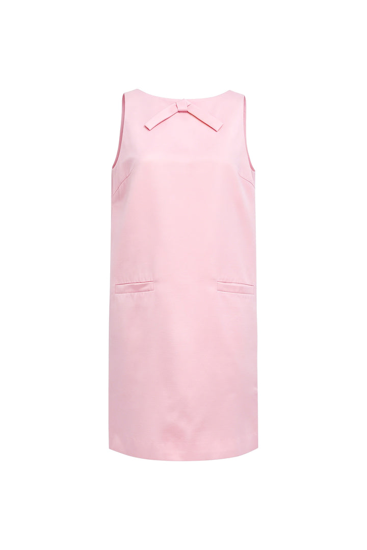 My Party 35 Momme Silk Wool Bow Sleeveless Dress