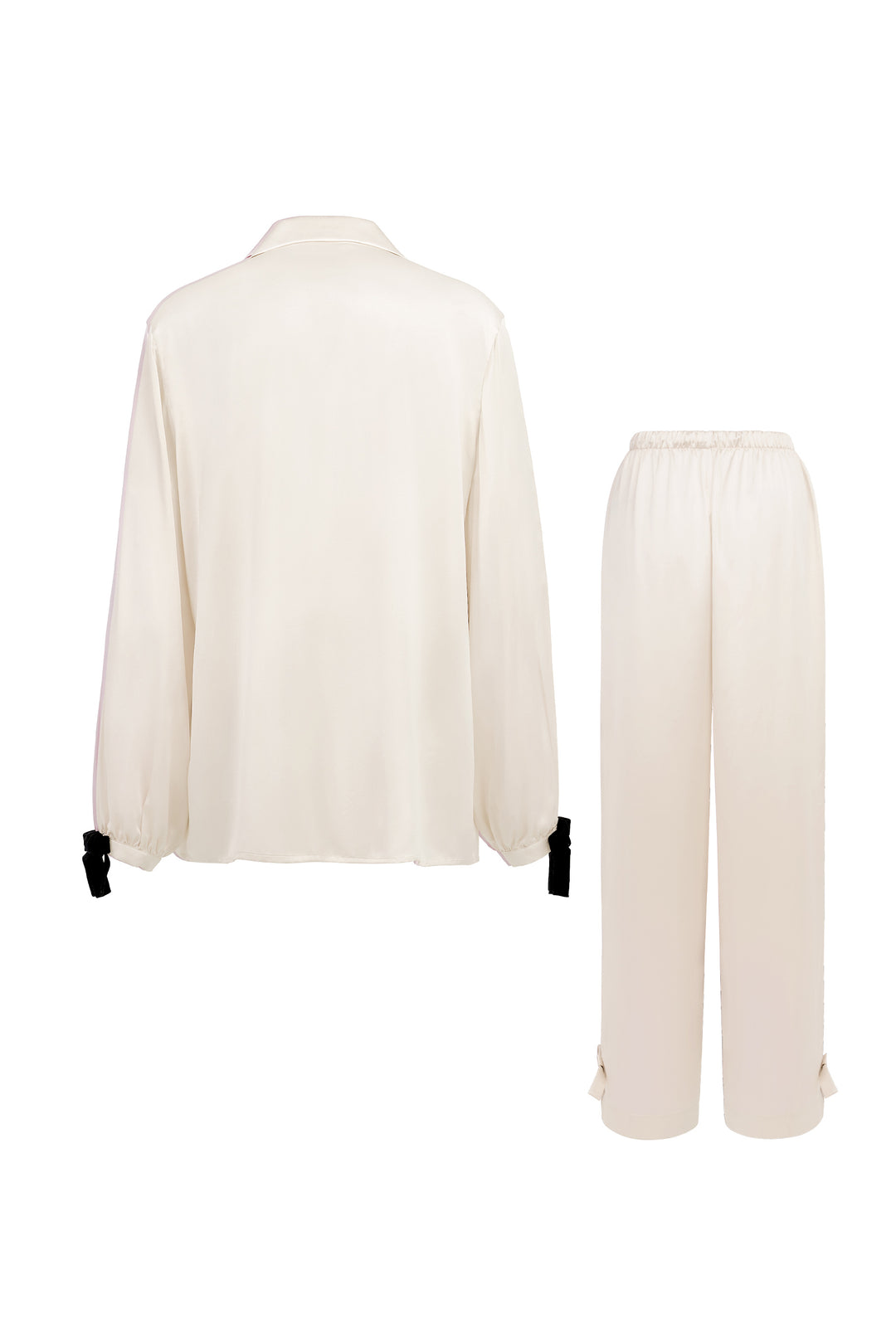 My Party 22 Momme Silk Bow Pajama Set