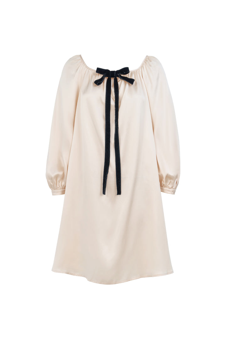 My Party 22 Momme Silk Bow Robe