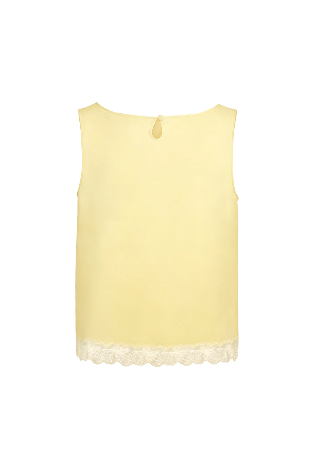 PAJA 25 Momme Silk Crepe Satin Lace-Trim Tank Top