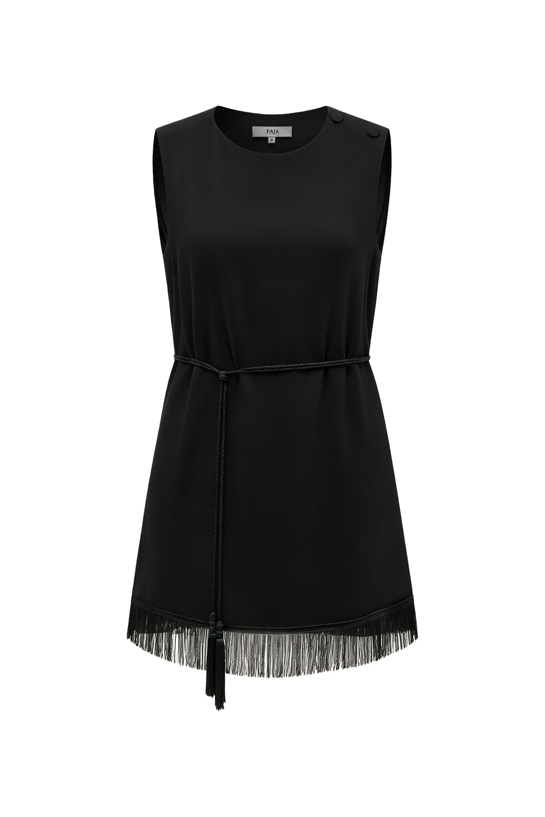 PAJA Summer Shimmer Silk Velvet Fringe-Trim Vest Top