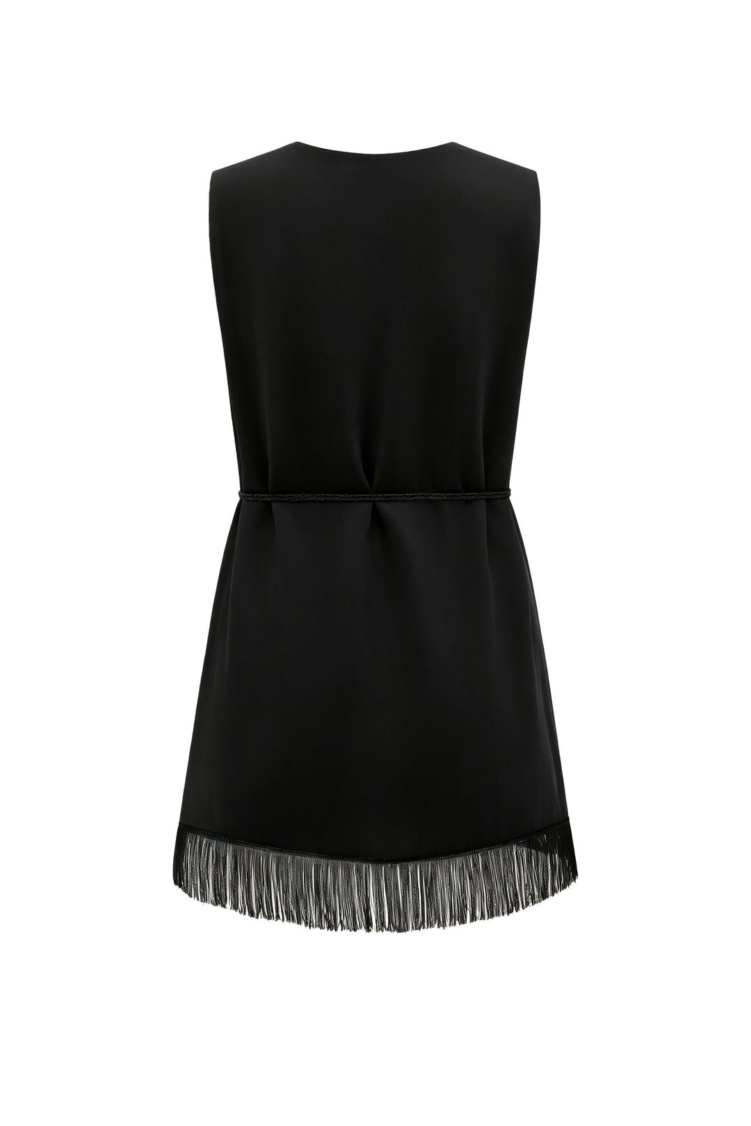 PAJA Summer Shimmer Silk Velvet Fringe-Trim Vest Top