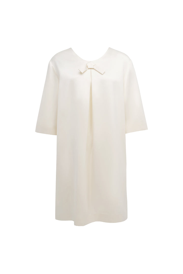 PAJA Summer Shimmer Silk Wool Satin Reversible Front-Back Dress